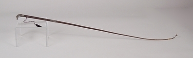 Riding crop, Metal, linen, horsehair, leather, silk, American