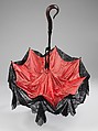 Parasol, silk, metal, wood, probably French