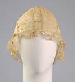 Boudoir cap, Silk, cotton, French