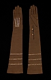 Evening gloves, Cotton, silk, German
