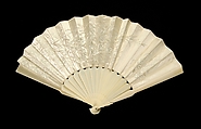 Fan, Tiffany & Co. (1837–present), Ivory, silk, paper, American