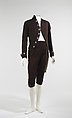 Court presentation ensemble, wool, silk, leather, metal, probably British