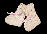 Bootees, Wool, silk, American