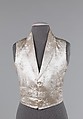 Evening vest, silk, cotton, probably French