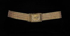 Military belt, Leather, metallic, silk, metal, American