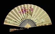 Fan, L. Gérard French, wood, silk, paint, mother-of-pearl, metal, French