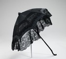 Parasol, silk, wood, metal, American