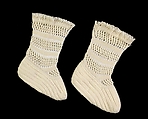 Bootees, Wool, silk, American