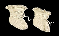 Bootees, Wool, silk, American