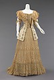 Evening dress, Rouff (French, 1844–1914), silk, metal, French