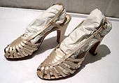 Shoes, Ansonia de Luxe, Satin, American