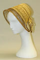 Bonnet, silk, straw, American