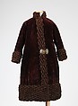 Coat, silk, metal, American