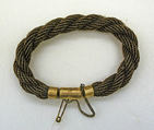 Bracelet, Hair, gold, American