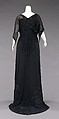 Mourning dress, Charlotte Duclos (French), silk, jet, glass, French