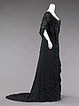 Mourning dress, Charlotte Duclos (French), silk, jet, glass, French