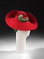 Hat, Sally Victor (American, 1905–1977), wool, synthetic, American