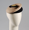 Hat, Sally Victor (American, 1905–1977), Wool, American