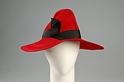 Hat, Sally Victor  American, Wool, hair, silk, American