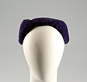 Hat, Sally Victor (American, 1905–1977), Wool, silk, American