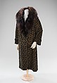 Evening coat, C. G. Gunther's Sons  American, silk, fur, metal, American