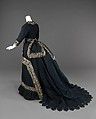 Mourning dress, silk, cotton, American