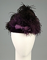 Toque, Silk, feathers, American