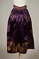 Afternoon apron, Silk, American