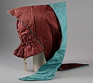 Evening bonnet, Silk, American