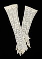 Evening gloves, cotton, American
