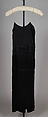 Evening ensemble, Madame Eta Hentz (American, born Hungary, 1895–1986), Silk, metallic
Black crepe, black silk satin, American