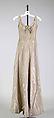 Dinner dress, Madame Eta Hentz American, born Hungary, Silk, metallic, American