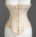 Corset, Armorside American, cotton, bone, metal, American