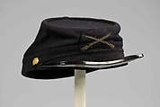 Military cap, Wool, leather, metal, American