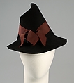 Hat, Louise Balarun  French, Wool, hair, silk, French