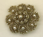 Brooch, gold, pearl, American or European