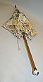 Parasol, silk, metal, wood, porcelain, French