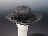 Evening hat, Elizabeth Rhind, silk, horsehair, American