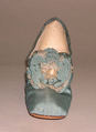 Slippers, silk, leather, French