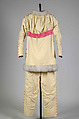 Skating suit, Wool, silk, feathers, American