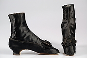 Evening boots, Defossée  French, Silk, French