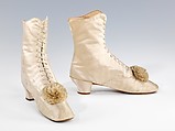 Evening boots, silk, French
