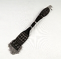 Miser's purse, Cotton, metal, American