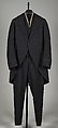 Morning suit, E.W. Emery, Wool, cotton, silk, American