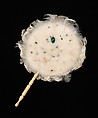 Fixed fan, ivory, feathers, beetles, Brazilian