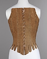Corset, linen, cotton, whalebone, American