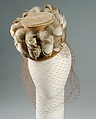 Cocktail doll hat, Robert Dudley  American, Silk, feathers, American