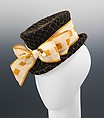 Hat, Robert Dudley  American, wool, silk, synthetic, horsehair, American