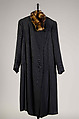 Coat, A. Denova, Silk, fur, French