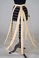 Cage crinoline, Linen, metal, American